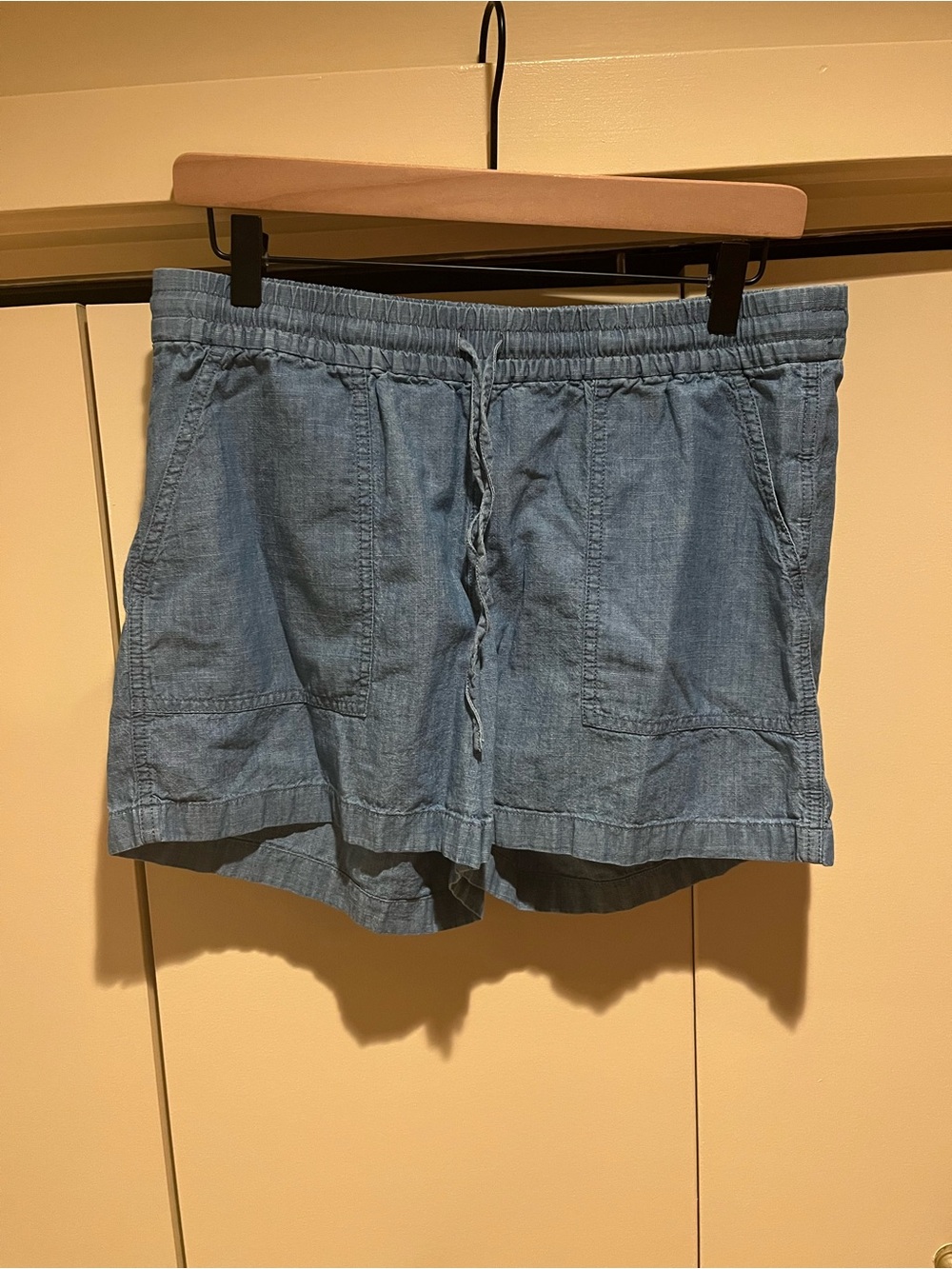 J. Crew Light Blue Chambray Drawstring Shorts